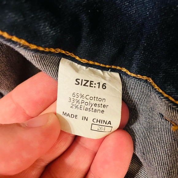 Navy Flare Women's Jeans - Picture 6 of 8